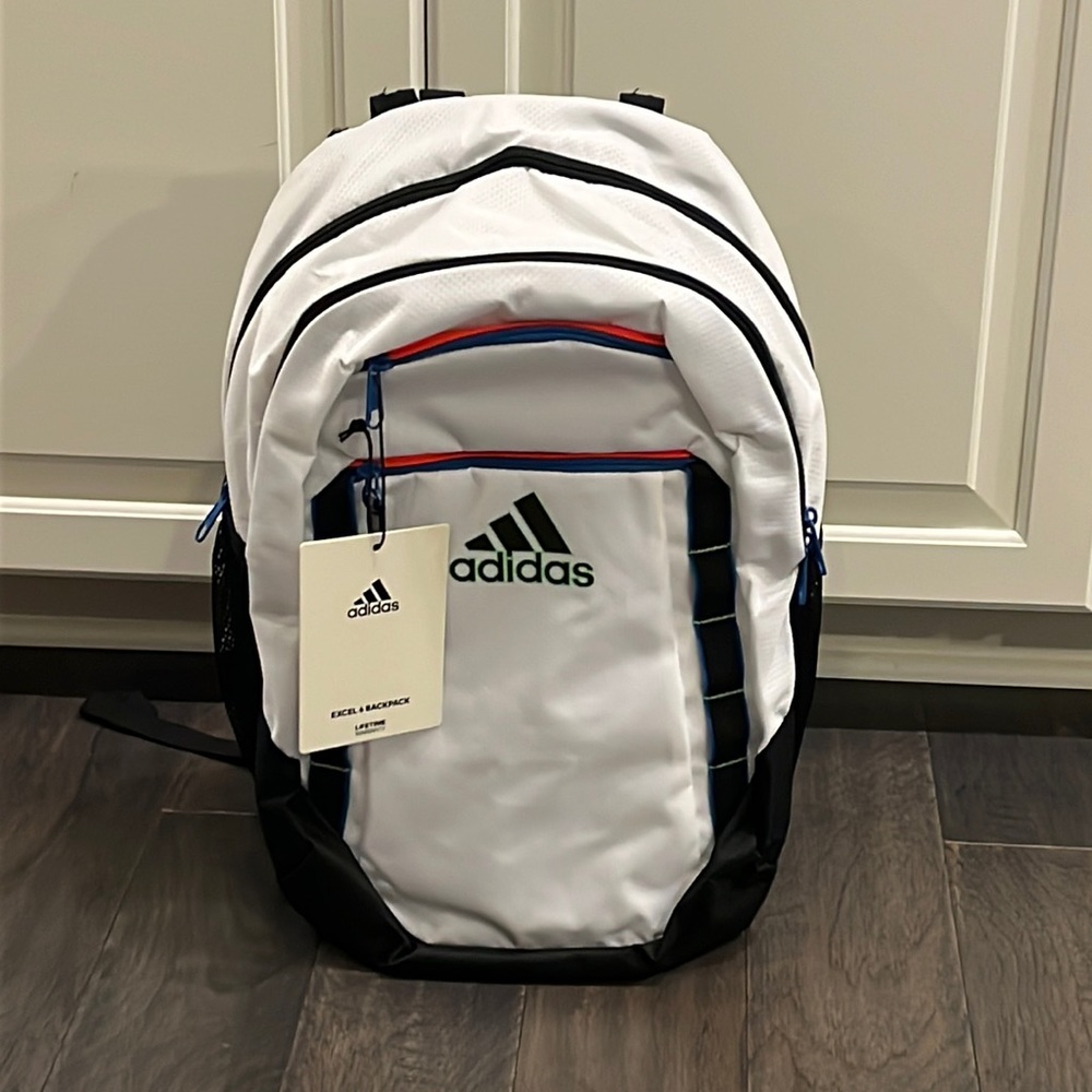 Adidas Excel 6 Backpack Book School Bag new fits 16” Laptop Tech Friendly
